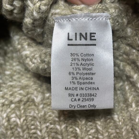 LINE Alpaca Wool Blend Sweater S Deep V Elevated Neutral Cozy Quiet Luxury Warm - Picture 4 of 7